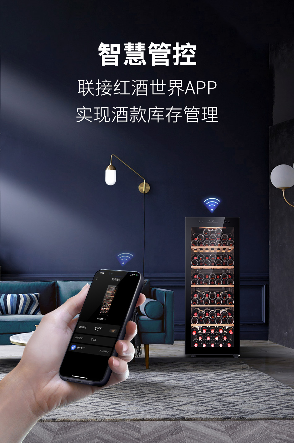 【套装C】法国精选葡萄酒18瓶套装 赠：价值4999元的拉维莱特智慧酒柜一台+红酒世界白金会籍一年