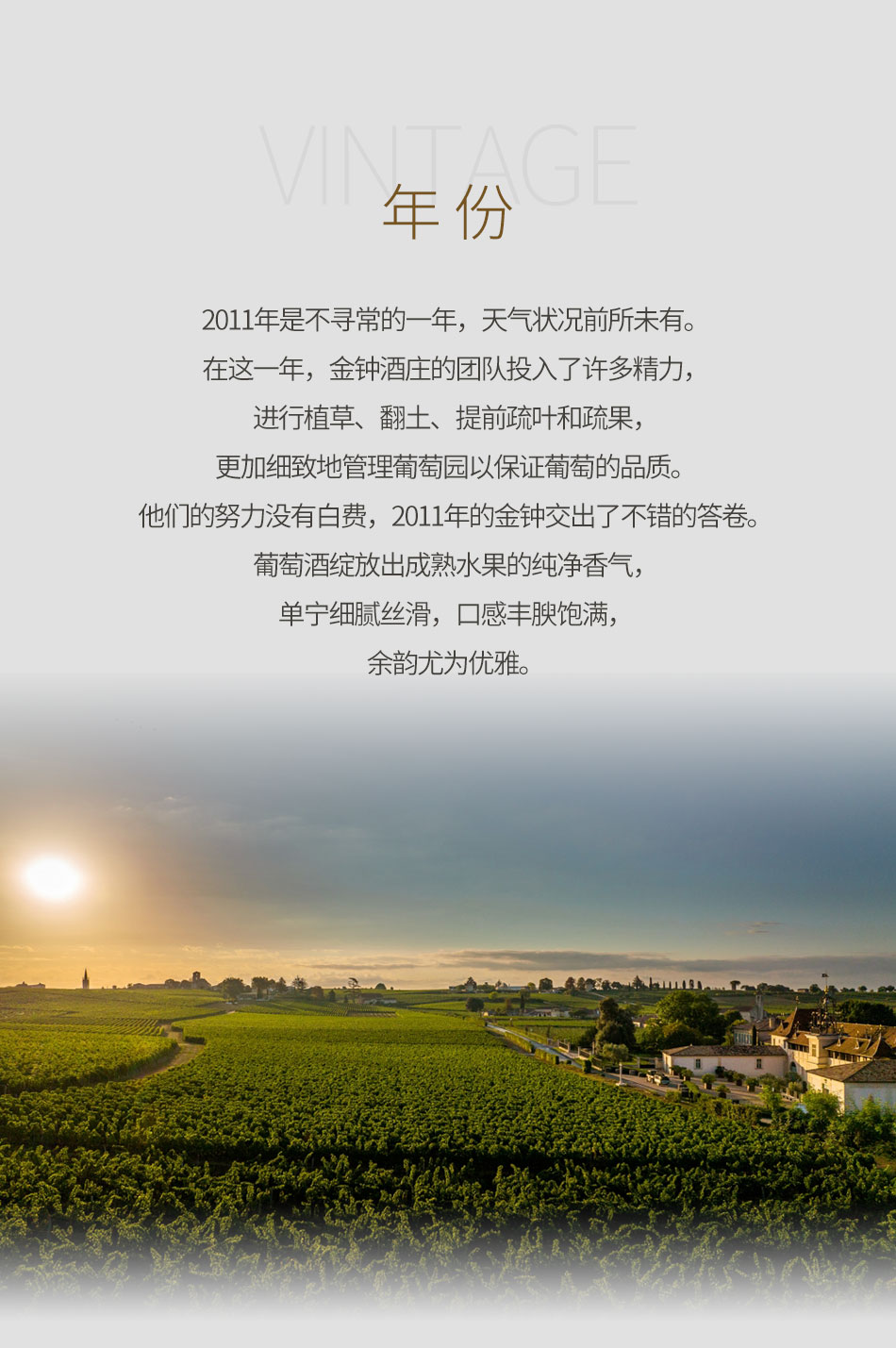 2011年金钟酒庄红葡萄酒