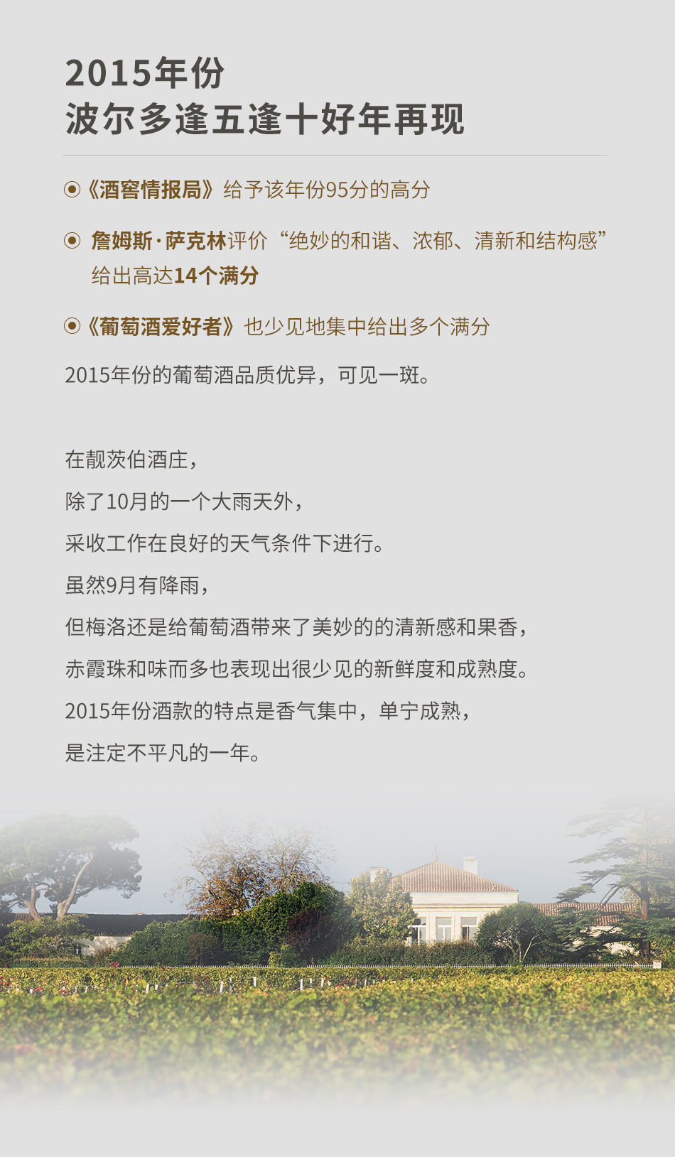 2015年靓茨伯庄园红葡萄酒